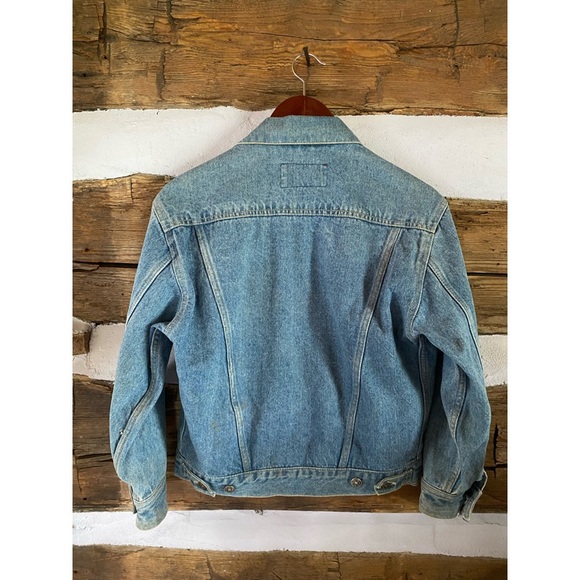 COCA COLA VINTAGE jean jacket size small 80s/90s lightwash denim - Picture 7 of 14